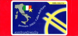 VIACARD -  L´Alba Dell´Euro - Italia  -  Tessera N. 1376 - 25 - Pub - 01.2002 - Autres & Non Classés