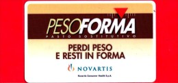 VIACARD -  Viacard Pubblicitarie - Novartis - Peso Forma -  Tessera N. 1634 - 25  - Pub - 04.2004 - Andere & Zonder Classificatie