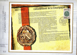 Feuillet Tirage Limité CEF 414 Rattachement De La Bourgogne - Cartas & Documentos