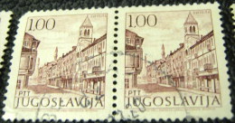 Yugoslavia 1971 Sightseeing 100d X2  - Used - Used Stamps