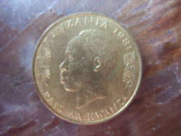 TANZANIA 1981 TWENTY CENTS NYERERE Nickel-brass UNCIRCULATED COIN.. - Tansania