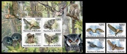 (008+09) Burundi  2011 Birds / Owls / Hiboux / Oiseaux / Vögel / Eulen  ** / Mnh  Michel 2094/97 + BL 166 - Autres & Non Classés