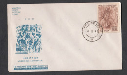 INDIA, 1971,  FDC,,  UNESCO, Ajanta Caves Painting, Culture, Organisation, FPO  636  Cancellation - Lettres & Documents