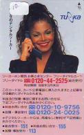 Telecarte Japonaise (10) * JANET JACKSON *  Telefonkarte Japan *  Film * Cinema * Movie *  Kino - Cinéma