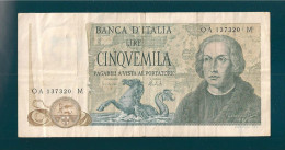 REPUBBLICA ITALIANA 5000 LIRE COLOMBO 3 CARAVELLE 11 APRILE 1973 - 5000 Lire