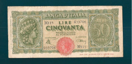 ITALIA LUOGOTENENZA 50 LIRE  10 DICEMBRE 1944 - 50 Liras