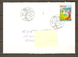 FRANCE.   Y&T N° 3043  Sur Lettre. Oblitération Cachet Rond  Festival Camille Claudel - Brieven En Documenten