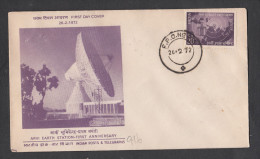 INDIA, 1972, FDC, FPO 916,  Arvi Satellite Earth Station, Space, Technology, , Map, Radar, Antenna, FPO 916  Cancel - Covers & Documents