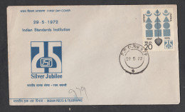 INDIA, 1972, FDC, I.S.I. Indian Standards Institute, Measurement, Geometry Designs, Mathematics, FPO 979 Cancellation - Lettres & Documents