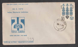 INDIA, 1972, FDC, I.S.I. Indian Standards Institute, Measurement, Geometry Designs, Mathematics, FPO 999 Cancellation - Covers & Documents