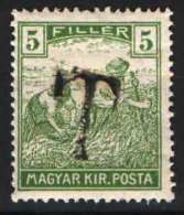Hungary Porto / Postage Due SPECIAL ISSUES 1918. Assistant "T" Overprint Stamp MNH (**) - Unused Stamps