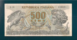 REPUBBLICA ITALIANA 500 LIRE ARETUSA 20 OTTOBRE 1967 - 500 Lire
