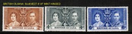 BRITISH GUIANA   Scott  # 227-9* VF MINT HINGED (REMNANT) - Guyana Britannica (...-1966)