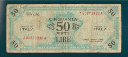 OCCUPAZIONE AMERICANA AM-LIRE 50 LIRE FIFTY LIRE 1943 - Altri & Non Classificati