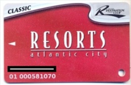 Resorts Casino, Atlantic City, NJ, Older Used Slot Or Players Card, Resorts-4 - Cartes De Casino