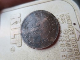 MAURICE - 2 CENTS 1897- VOIR PHOTOS - Mauritius