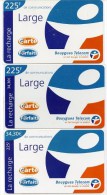 @+ Série De 3 Recharges Bouygues Telecom Caraïbes Différentes - DOM - 225F Ou 34,30€ - Antille (Francesi)