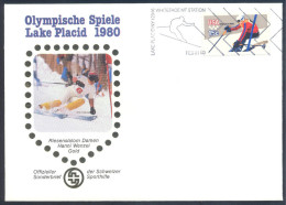 USA Olympic Games 1980 Lake Placid: Alpine Skiing Stamp And Cancellation; Hanni Wenzel Gold Medal Giant Slalom - Hiver 1980: Lake Placid
