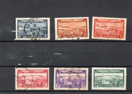 FRANCE    6 Timbres Maroc   Année 1931   Y&T: PA 34 à 39  (5 Sur Fragment Oblitérés Et Un Neuf Avec Charnière) - Poste Aérienne