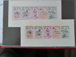 2 BLOCS FEUILLETS  REPUBLIQUE DOMINICAINE J.O. MELBOURNE 1956 - - Summer 1956: Melbourne