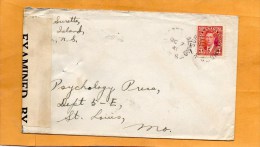 Canada 1941 Censored Cover Mailed To USA - Covers & Documents