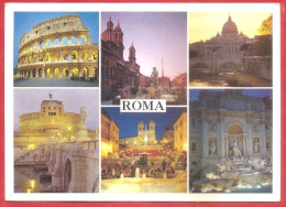 CARTOLINA VG ITALIA - ROMA - Panorama - Vedutine - 11 X 16 - ANNULLO NETTUNO 1997 - Mehransichten, Panoramakarten