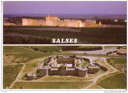 SALSES -   2 Vues    :  Vue Panoramique - Le Fort  Origines Du XV7 S. - N° 2 - Salses