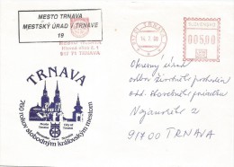 Slovakia 1999. Cover TRNAVA Postmark City Of Trnava - Covers & Documents