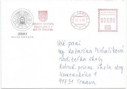 Slovakia 2001. Cover TRNAVA Postmark City Of Trnava - Brieven En Documenten