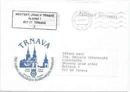 Slovakia 1997. Cover TRNAVA Postmark City Of Trnava - Covers & Documents