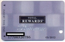 Total Rewards Several Casinos,  Used Slot Or Players Card, Total-3 - Carte Di Casinò