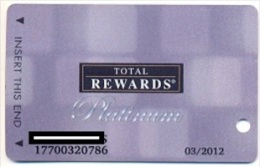 Total Rewards Several Casinos,  Used Slot Or Players Card, Total-3a - Carte Di Casinò