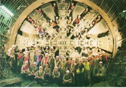 - EUROTUNNEL : 28 Juin 1991 - L'achèvement Du Forage Des Tunnels. - Photo Q.A. - Scan Verso - - Kunstwerken