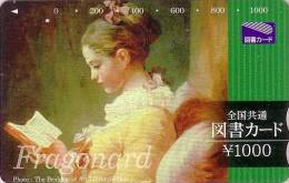 Carte Japon Peinture France - Honoré FRAGONARD Grasse / Lectrice - Japan Painting Tosho Card ** ONE PUNCH ** - 01 - Peinture