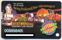 Westward-Ho Casino, Las Vegas, NV,  U.S.A., Older Used Slot Or Player´s Card,  Westwardho-2 - Tarjetas De Casino