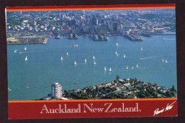 New Zealand On Post Card To USA- (1991) - Castle Hill Rock Formations, Auckland Sailboats - Briefe U. Dokumente