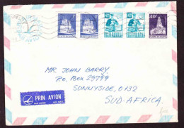 Romania On Cover To South Africa - (1982) - PostMan, Monestary, Church - Lettres & Documents