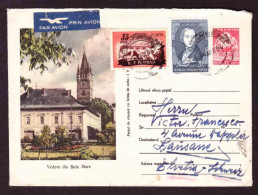 Romania On Postal Stationery Cover - (1956) - Cattle And Andersen, Vedere Din Baia Mare - Cartas & Documentos