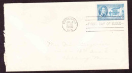 USA On Cover - FDC - 1950 - Gov. William Henry Harrison & First Indiana Capitol, Vincennes - Cartas & Documentos