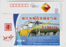 Liquefied Gas Tank,CN 08 Jingjiang LPG Station Attention For Safety Use Liquefied Petroleum Gas Adv Pre-stamped Card - Gaz