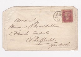 GRANDE BRETAGNE LETTRE AVEC N° 14 AVEC CACHET LEEDS 12 FEVRIER 1864 - Storia Postale
