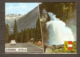 AUTRICHE  -  KRIMM  -  Gerlosstrasse Und Wasserfall.  Cascades  /  Wolkswagen . - Krimml