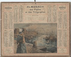 Format 21 X 26,7 Cm/ Almanach Des P Et T/Goëlands Et Goëlettes /Eure/ 1920    CAL143 - Tamaño Grande : 1901-20