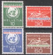 Schweiz / Switzerland # ONU - Mi-Nr 34/37 Postfrisch / MNH ** (K405) - Oficial