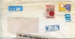 - Lettre Recommandé - ISRAÉL,  3 Stamps, Par Avion, 1971, JERUSALEM Pour Germany, Bon état, , Scans. - Briefe U. Dokumente