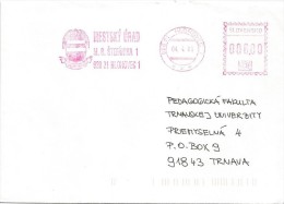 Slovakia 2001. HLOHOVEC  Postmark Coat Of Arms - Cartas & Documentos