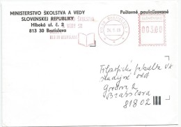 Slovakia 1995.  Cover Bratislava  Postmark Book - Cartas & Documentos