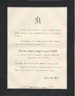 Annonce Décés/ Amédée Adolphe Eugéne CANDON/ Chef De Bataillon 96éme RTI/60ans/Paris/1894  FPD3 - Esquela