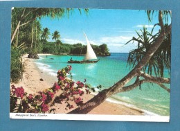 TANZANIA ZANZIBAR LARGE SIZE MODERN PC MANGAPWANI BEACH  USED TANZANIA STAMP - Tanzanie