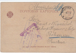 Russia Prisoner Of War Correspondence, POW, Postcard, Card Cover, Stationery, Feldpost, Field Post, Military. (P01269) - Covers & Documents